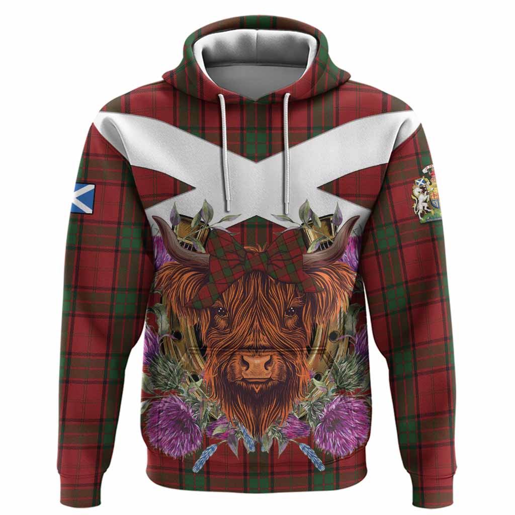 Maxwell Tartan Hoodie Scottish Thistle Heilan Coo