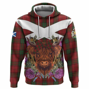 Maxwell Tartan Hoodie Scottish Thistle Heilan Coo