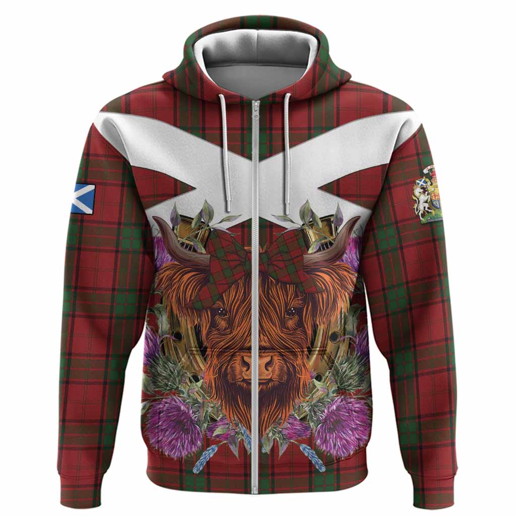 Maxwell Tartan Hoodie Scottish Thistle Heilan Coo