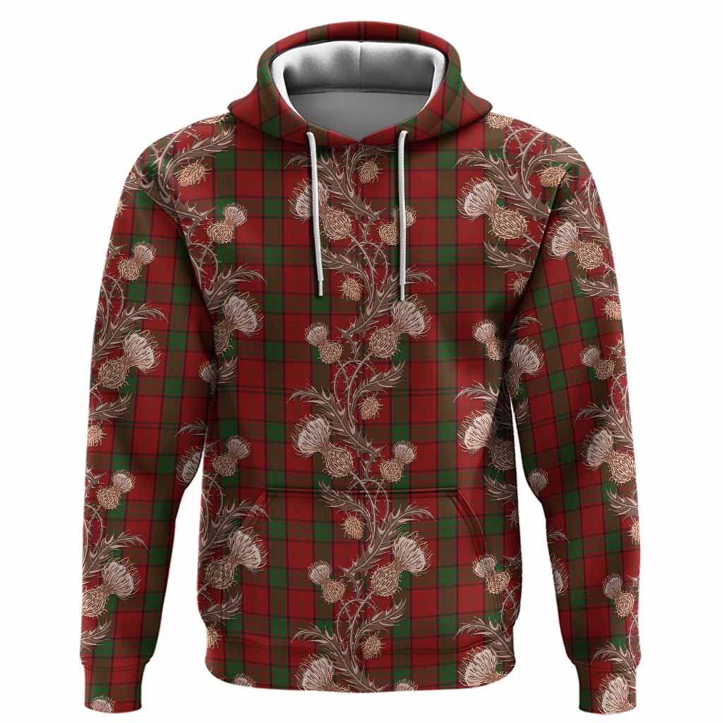Maxwell Tartan Hoodie Seamless Scottish Thistle Flowers