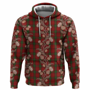 Maxwell Tartan Hoodie Seamless Scottish Thistle Flowers