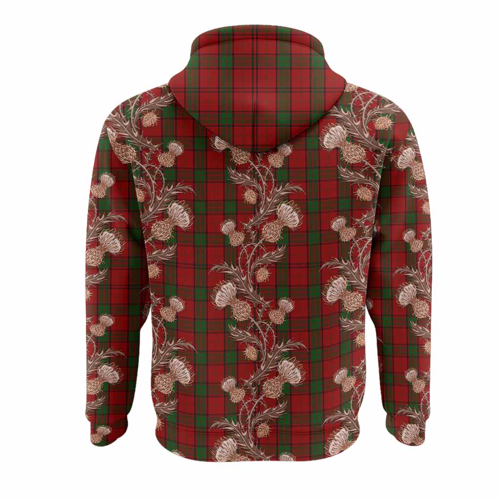 Maxwell Tartan Hoodie Seamless Scottish Thistle Flowers