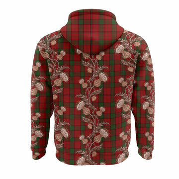 Maxwell Tartan Hoodie Seamless Scottish Thistle Flowers
