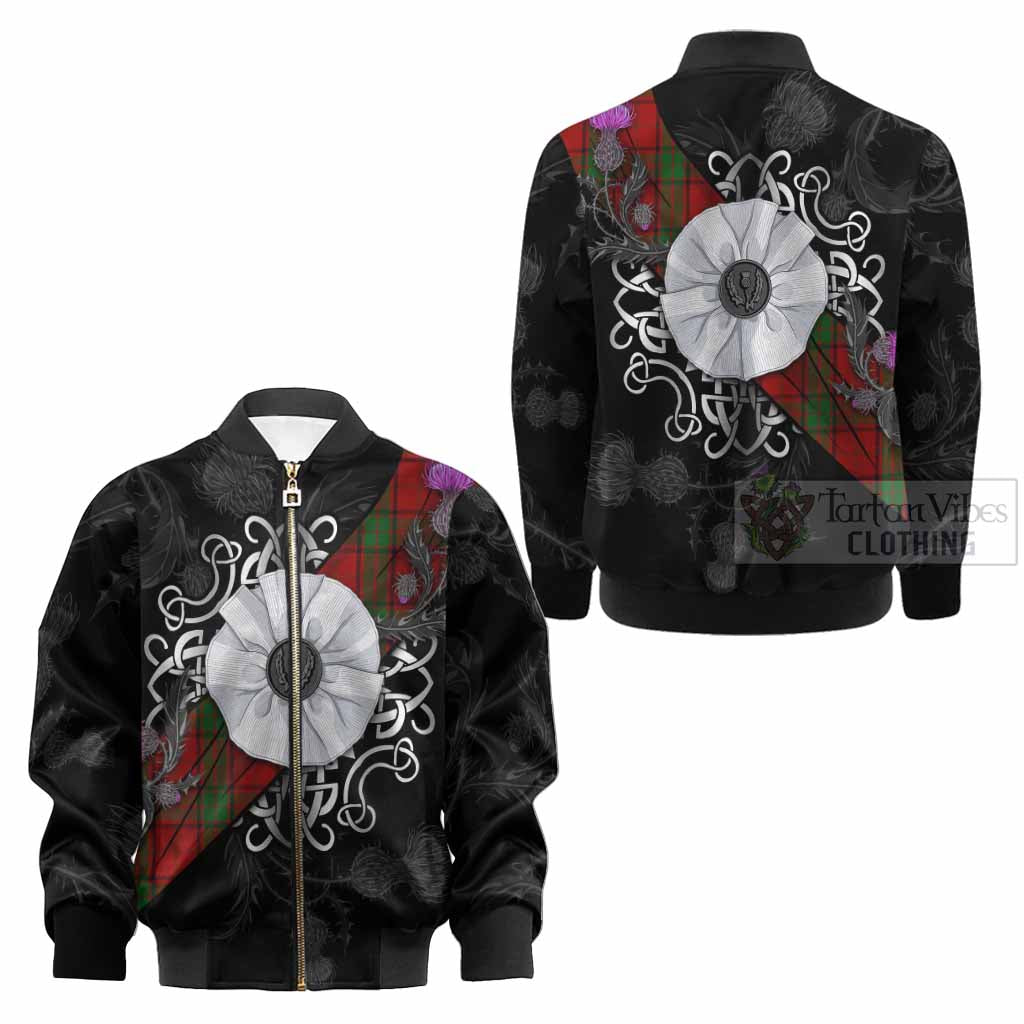 Maxwell Tartan Kid Bomber Jacket Jacobite White Rose - Tartan Vibes Clothing