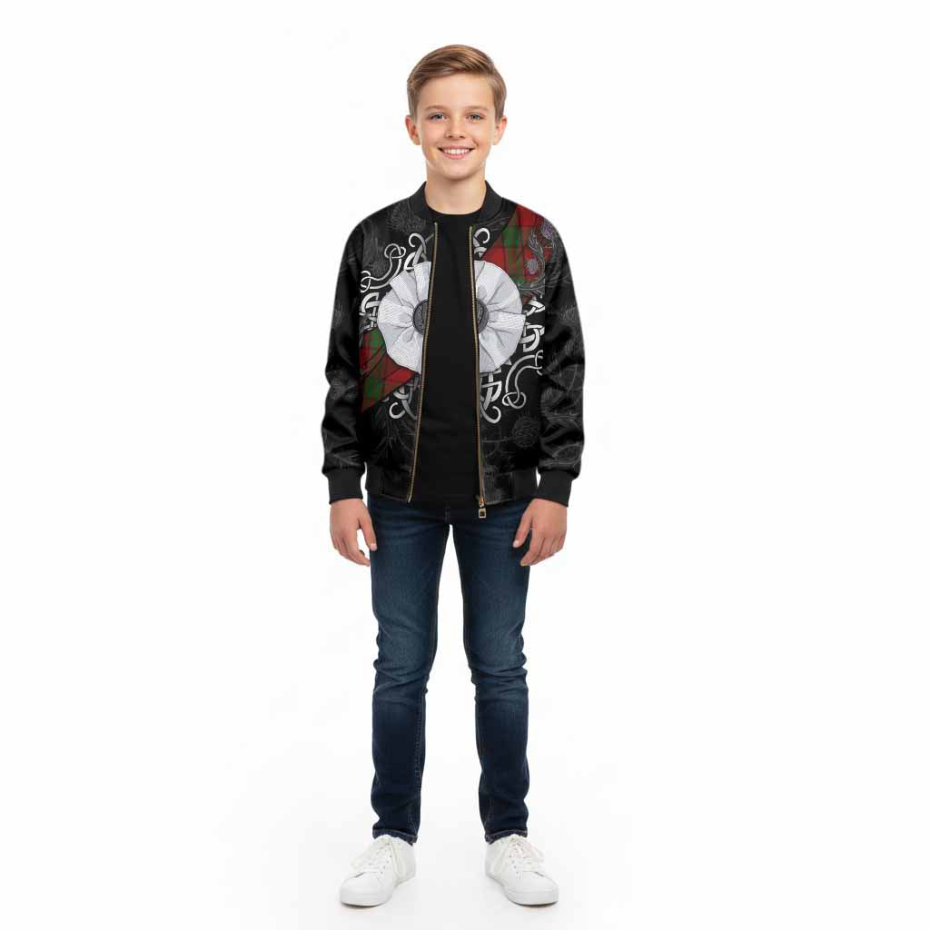 Maxwell Tartan Kid Bomber Jacket Jacobite White Rose - Tartan Vibes Clothing