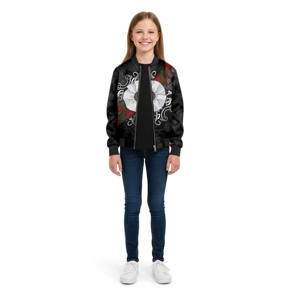 Maxwell Tartan Kid Bomber Jacket Jacobite White Rose - Tartan Vibes Clothing