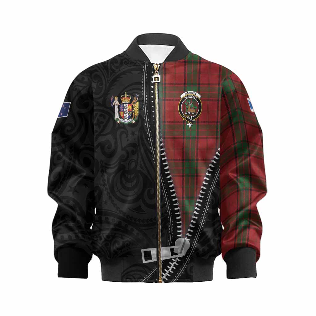 Maxwell Tartan Kid Bomber Jacket New Zealand Pattern Unique Zipper Stylized