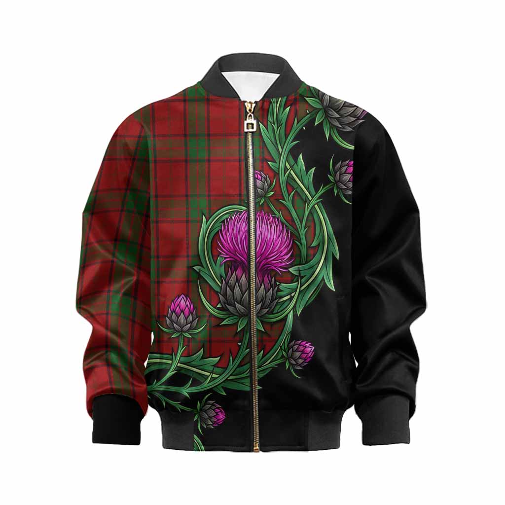 Maxwell Tartan Kid Bomber Jacket Resilient Scottish Thistle Kid XS - Tartan Vibes Clothing