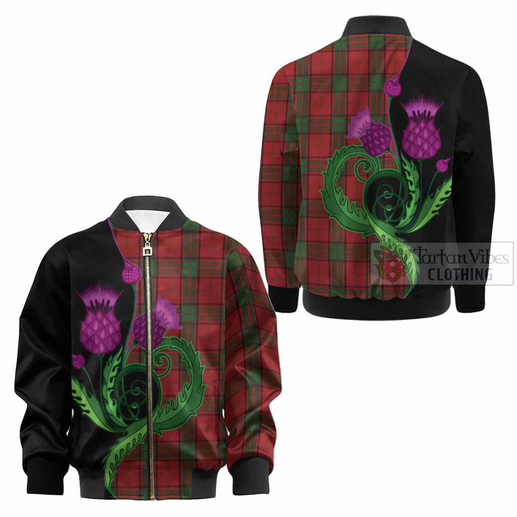 Maxwell Tartan Kid Bomber Jacket Traditional Scottish Thistle