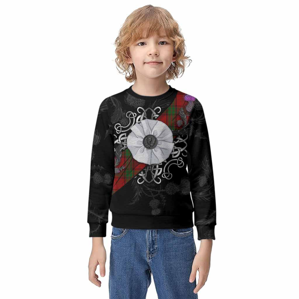 Maxwell Tartan Kid Knitted Sweatshirt Jacobite White Rose Kid - Tartan Vibes Clothing