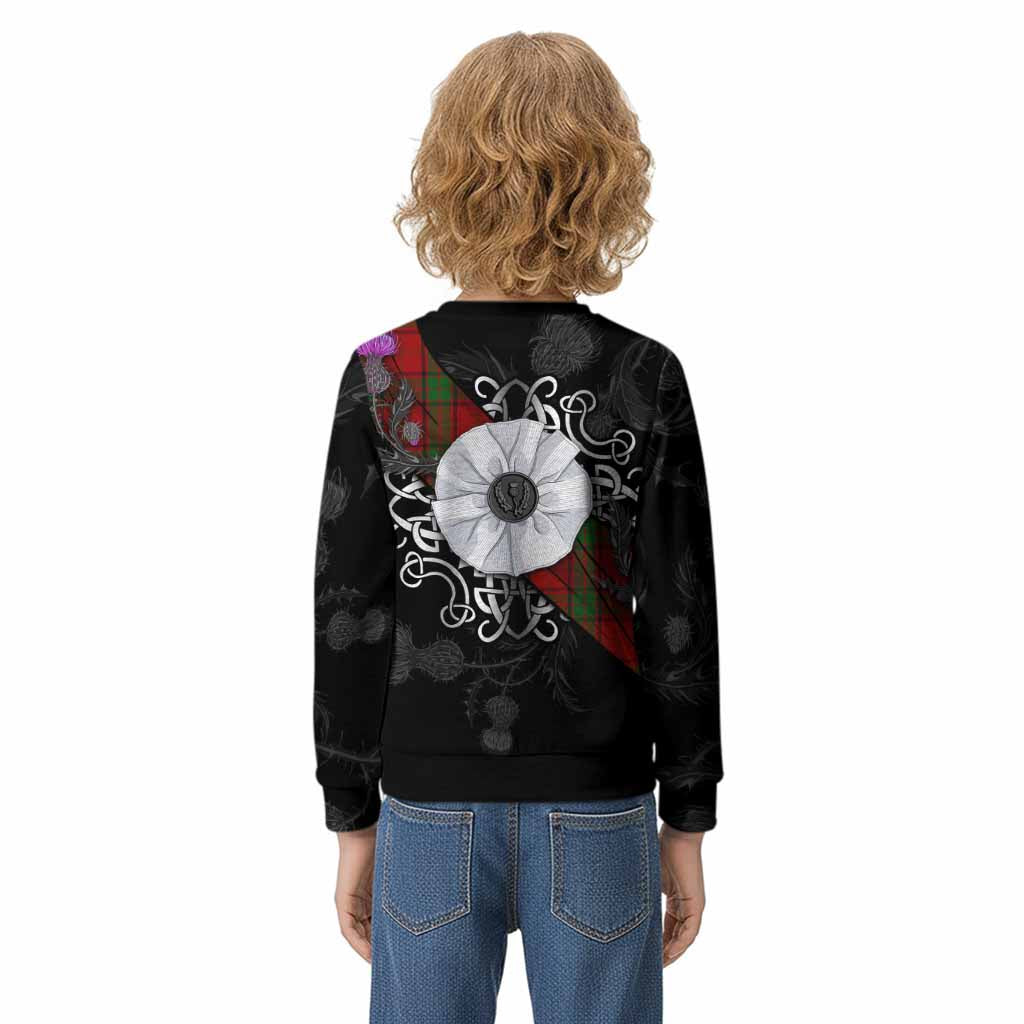Maxwell Tartan Kid Knitted Sweatshirt Jacobite White Rose - Tartan Vibes Clothing