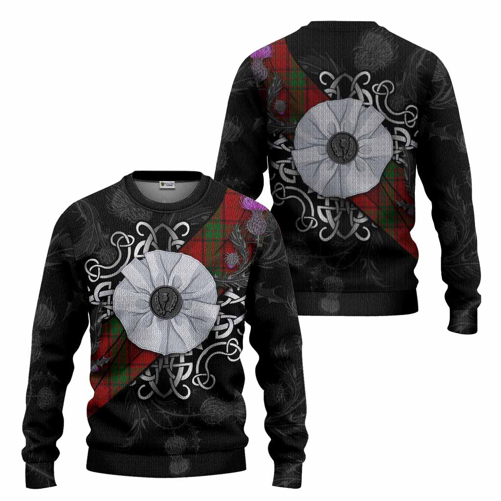 Maxwell Tartan Knitted Sweater Jacobite White Rose - Tartan Vibes Clothing