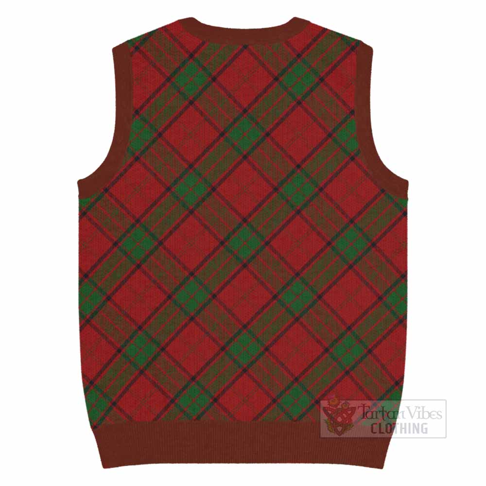 Maxwell Tartan  Knitted V-Neck Vest Cross Style