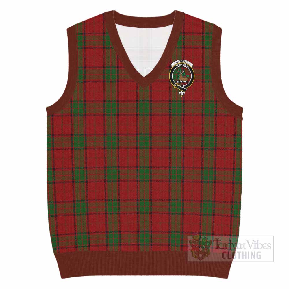 Maxwell Tartan Knitted V-Neck Vest with Family Crest - Tartan Vibes Clothing