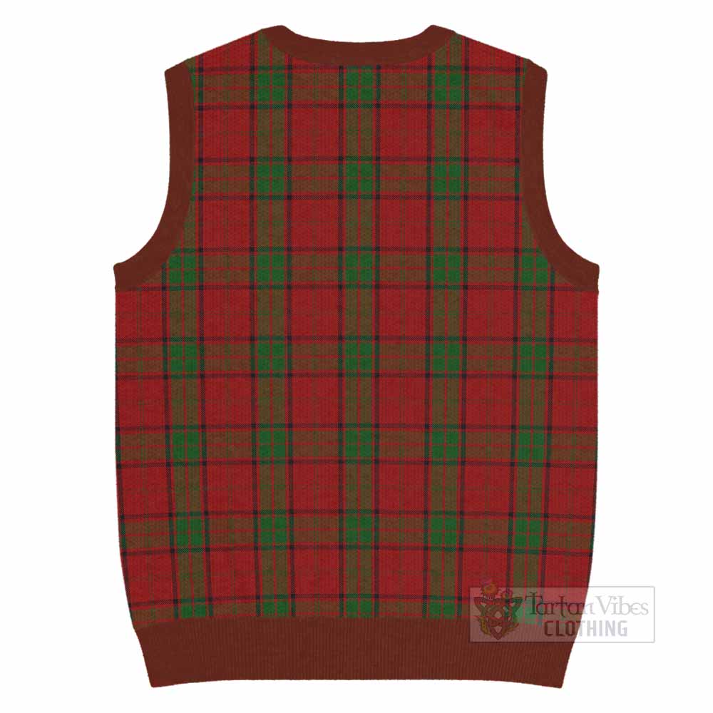 Maxwell Tartan Knitted V-Neck Vest with Family Crest - Tartan Vibes Clothing