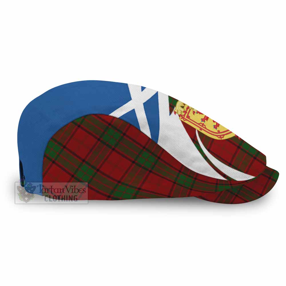 Maxwell Tartan Lion Rampant Flat Cap, Jeff Cap Classic Scottish Style - Tartan Vibes Clothing