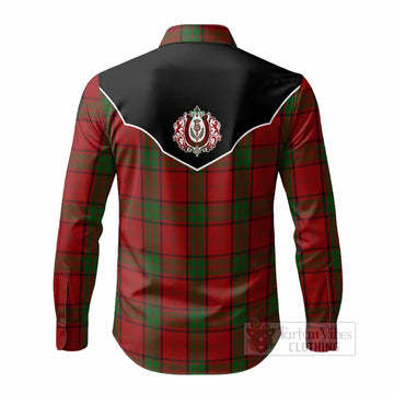Maxwell Tartan Long Sleeve Button Shirts Horseshoe Ornament - Tartan Vibes Clothing