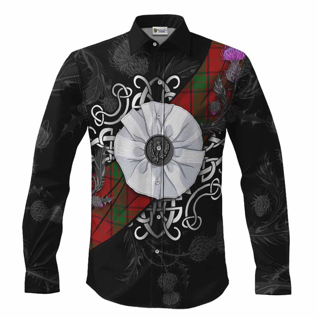Maxwell Tartan Long Sleeve Button Shirts Jacobite White Rose Men's Shirt S - Tartan Vibes Clothing