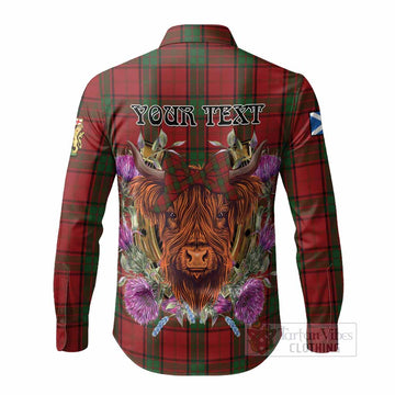 Maxwell Tartan Long Sleeve Button Shirts Scottish Thistle Heilan Coo