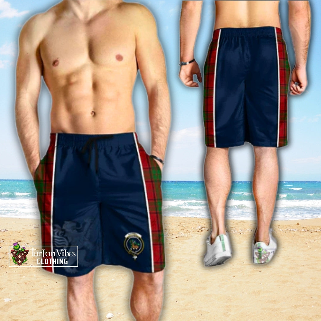 Maxwell Tartan Men's Shorts with Family Crest and Lion Rampant Vibes Sport Style