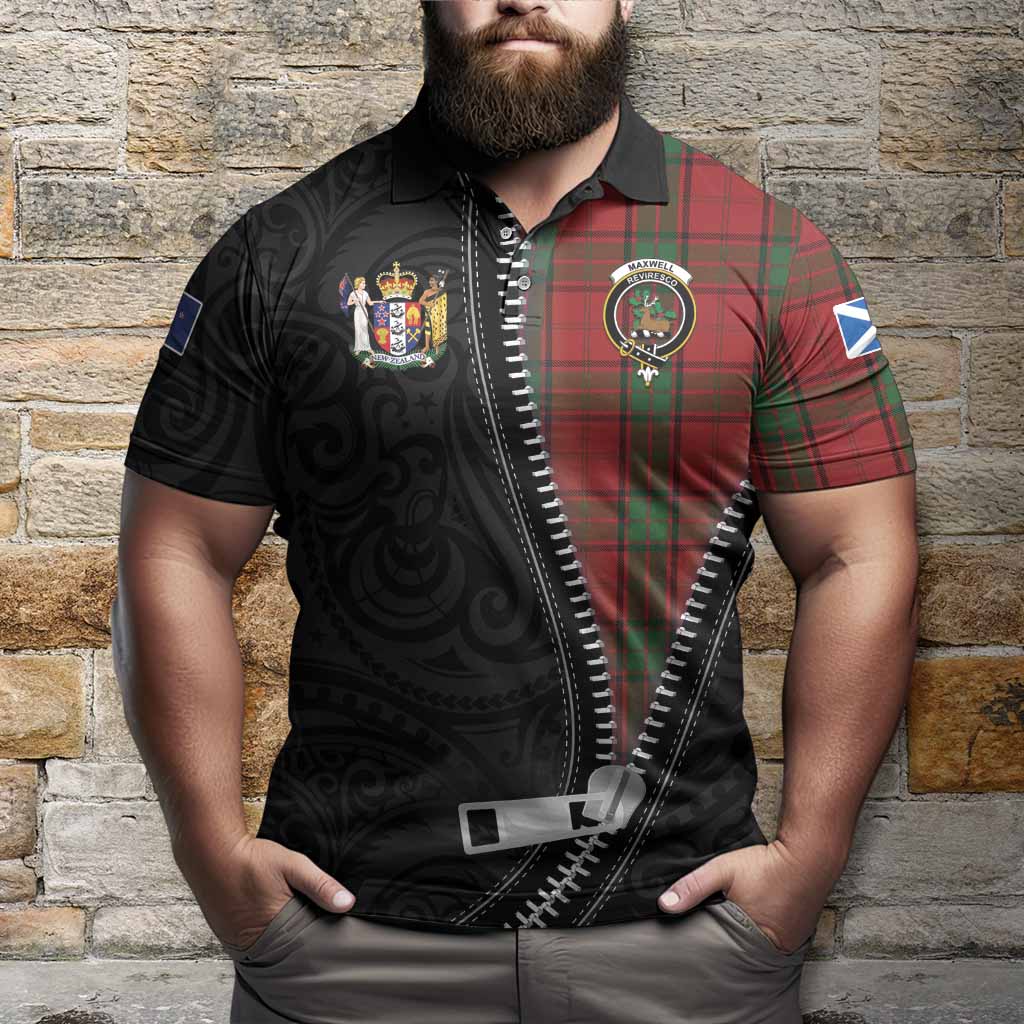 Maxwell Tartan Polo Shirt New Zealand Pattern Unique Zipper Stylized