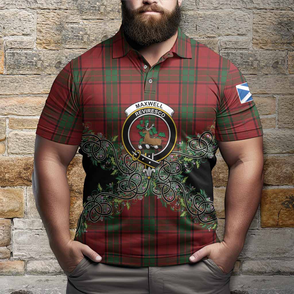 Maxwell Tartan Polo Shirt Thistle Scottish Spirit