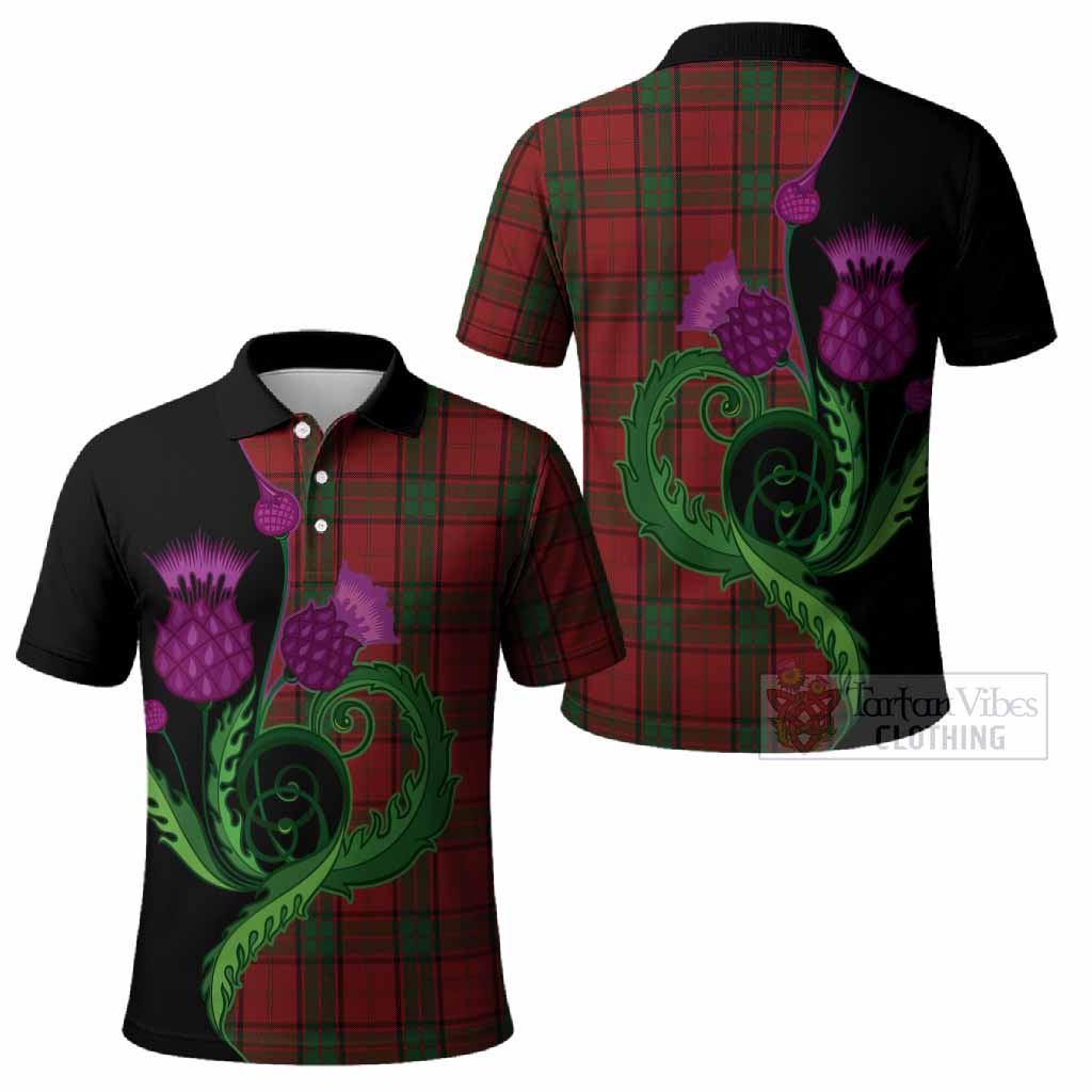 Maxwell Tartan Polo Shirt Traditional Scottish Thistle