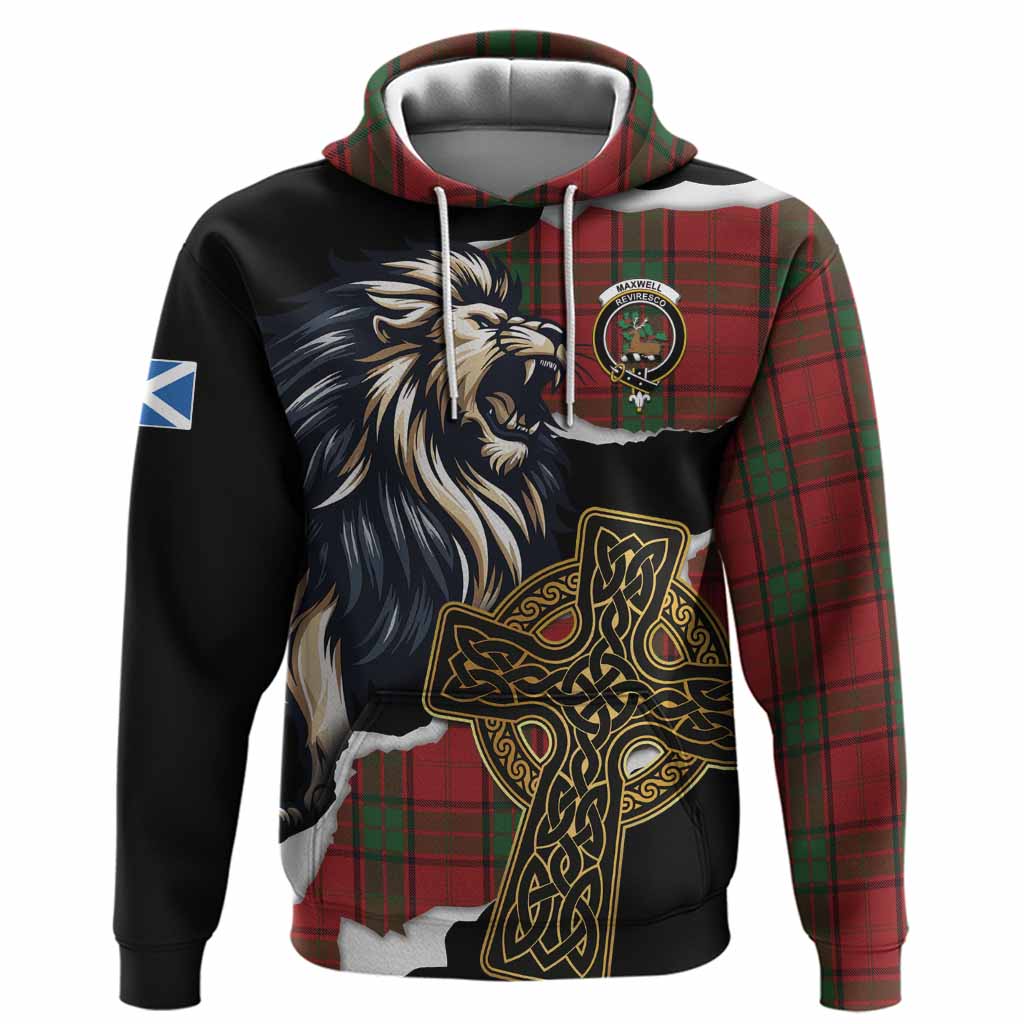 Maxwell Tartan Scottish Hoodie Lion Celtic Heritage