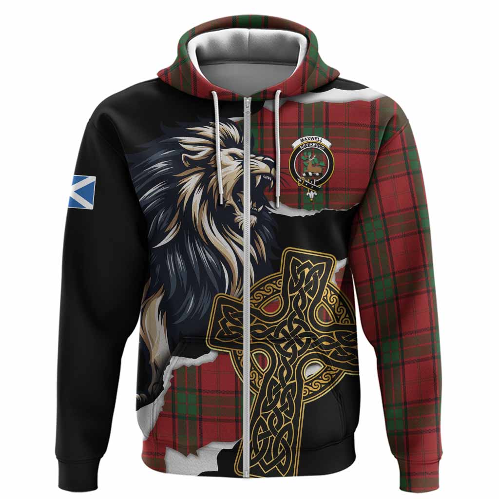 Maxwell Tartan Scottish Hoodie Lion Celtic Heritage