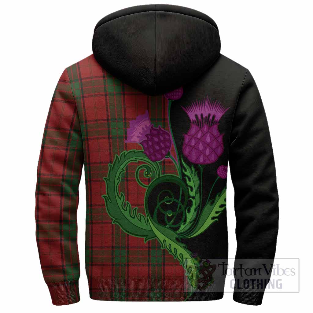 Maxwell Tartan Sherpa Hoodie Traditional Scottish Thistle
