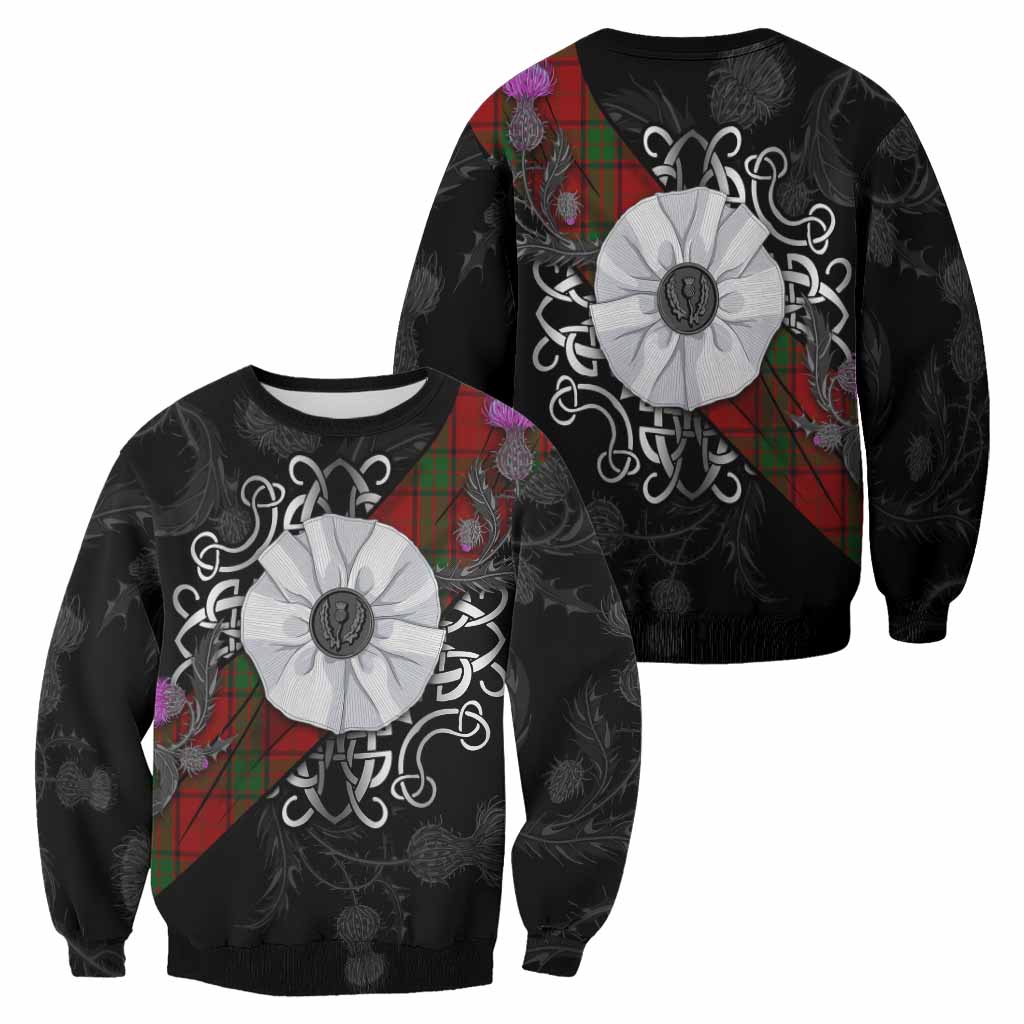 Maxwell Tartan Sweatshirt Jacobite White Rose - Tartan Vibes Clothing