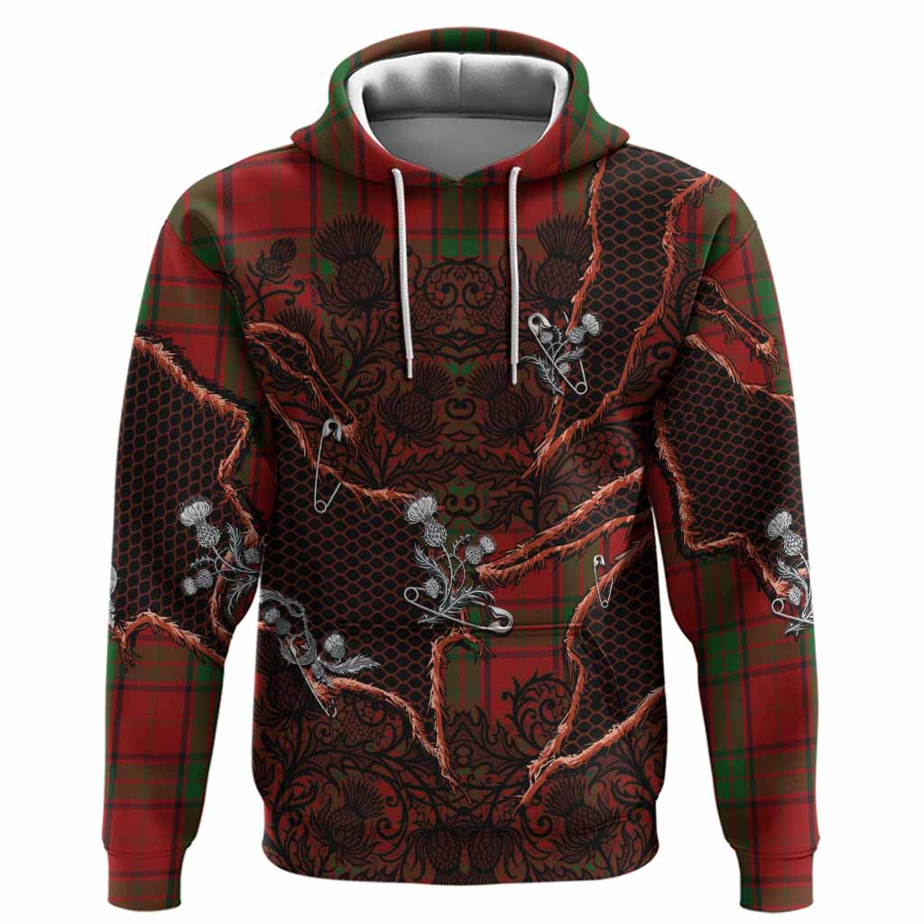 Maxwell Tartan Thistle Dark Gothic Hoodie Pullover Hoodie - Tartan Vibes Clothing