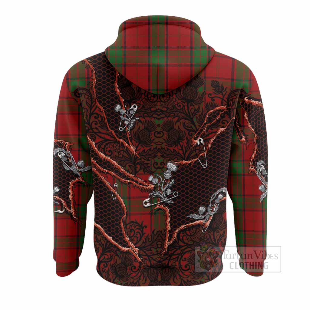 Maxwell Tartan Thistle Dark Gothic Hoodie - Tartan Vibes Clothing