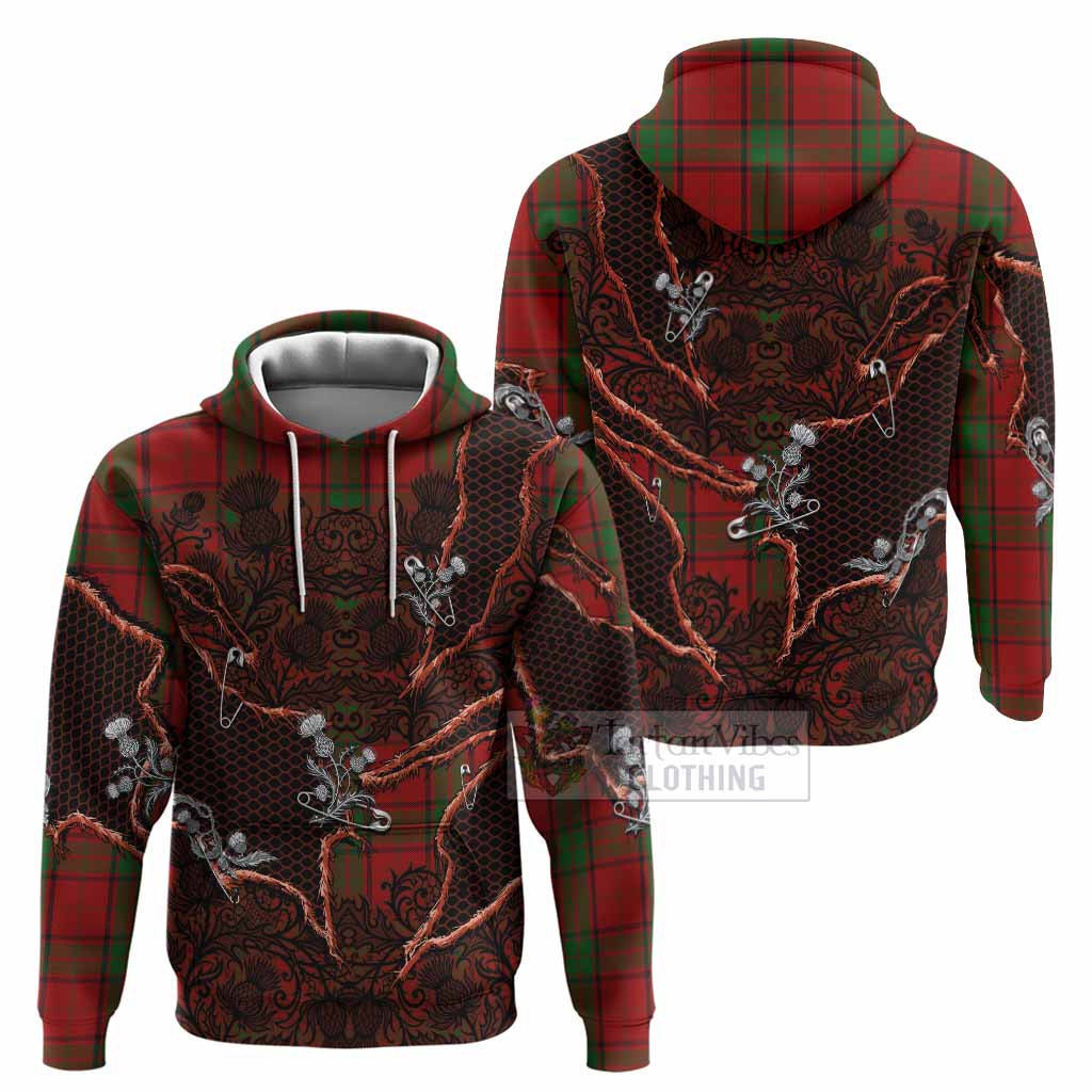 Maxwell Tartan Thistle Dark Gothic Hoodie - Tartan Vibes Clothing