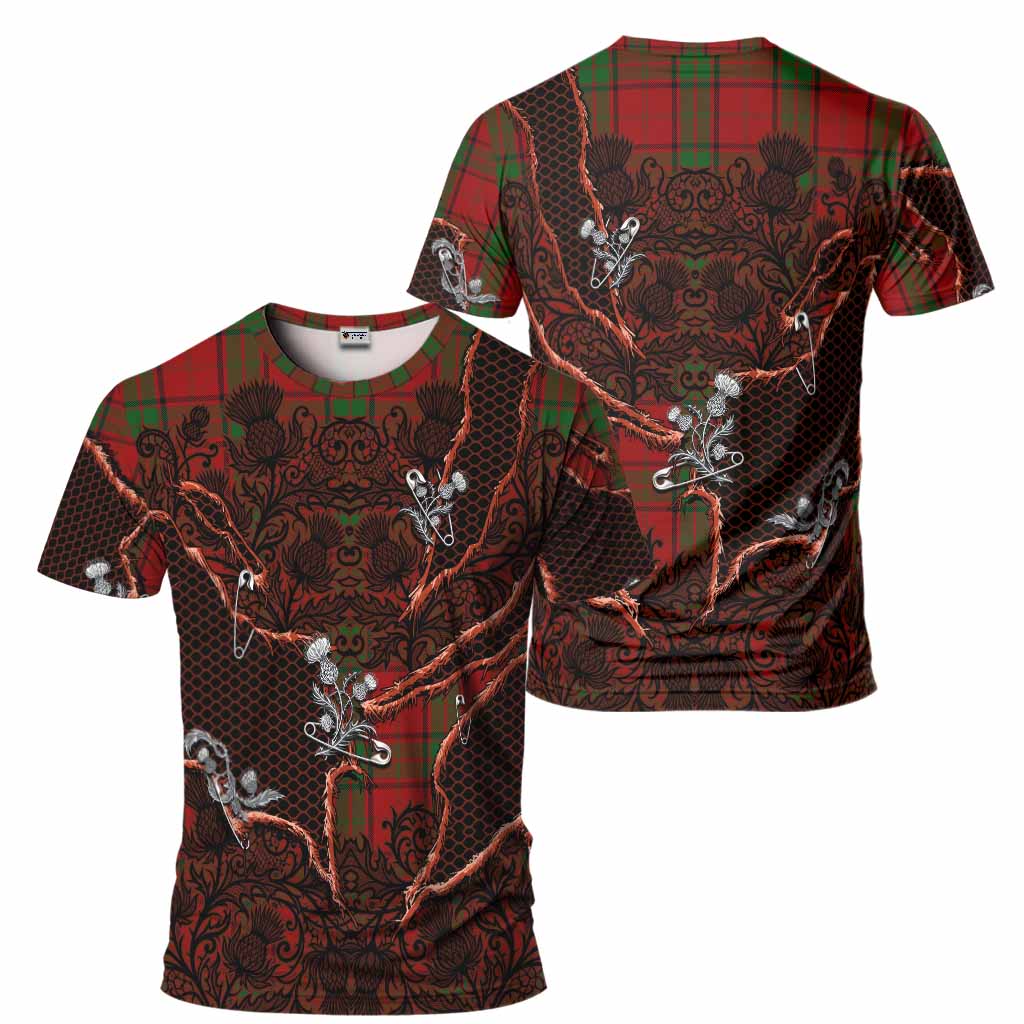 Maxwell Tartan Thistle Dark Gothic T-Shirt - Tartan Vibes Clothing