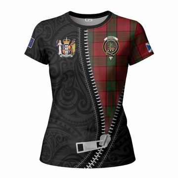 Maxwell Tartan Women T shirt New Zealand Pattern Unique Zipper Stylized