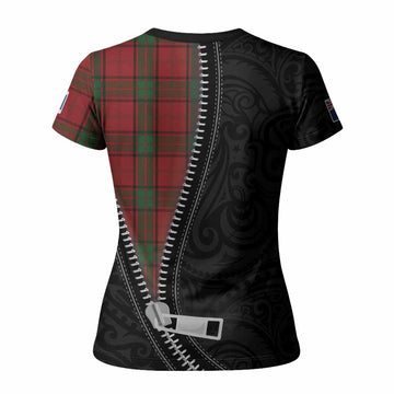 Maxwell Tartan Women T shirt New Zealand Pattern Unique Zipper Stylized
