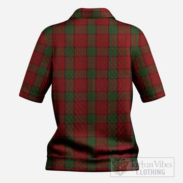 Maxwell Tartan Women’s Polo Sweater Top with Family Crest