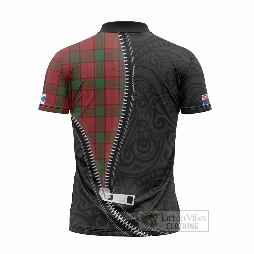 Maxwell Tartan Zipper Polo Shirt New Zealand Pattern Unique Zipper Stylized