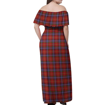 Maynard Tartan Off Shoulder Long Dress - Tartanvibesclothing