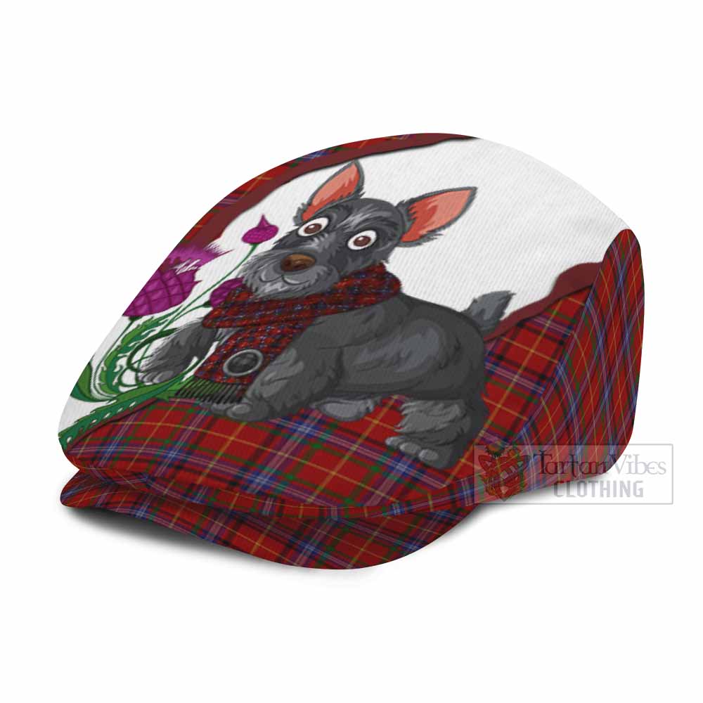 Maynard Scottish Terrier Tartan Flat Cap, Jeff Cap Thistle Heritage Art - Tartan Vibes Clothing