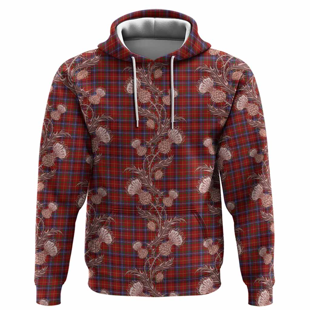 Maynard Tartan Hoodie Seamless Scottish Thistle Flowers