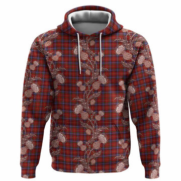 Maynard Tartan Hoodie Seamless Scottish Thistle Flowers