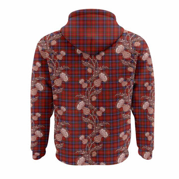 Maynard Tartan Hoodie Seamless Scottish Thistle Flowers