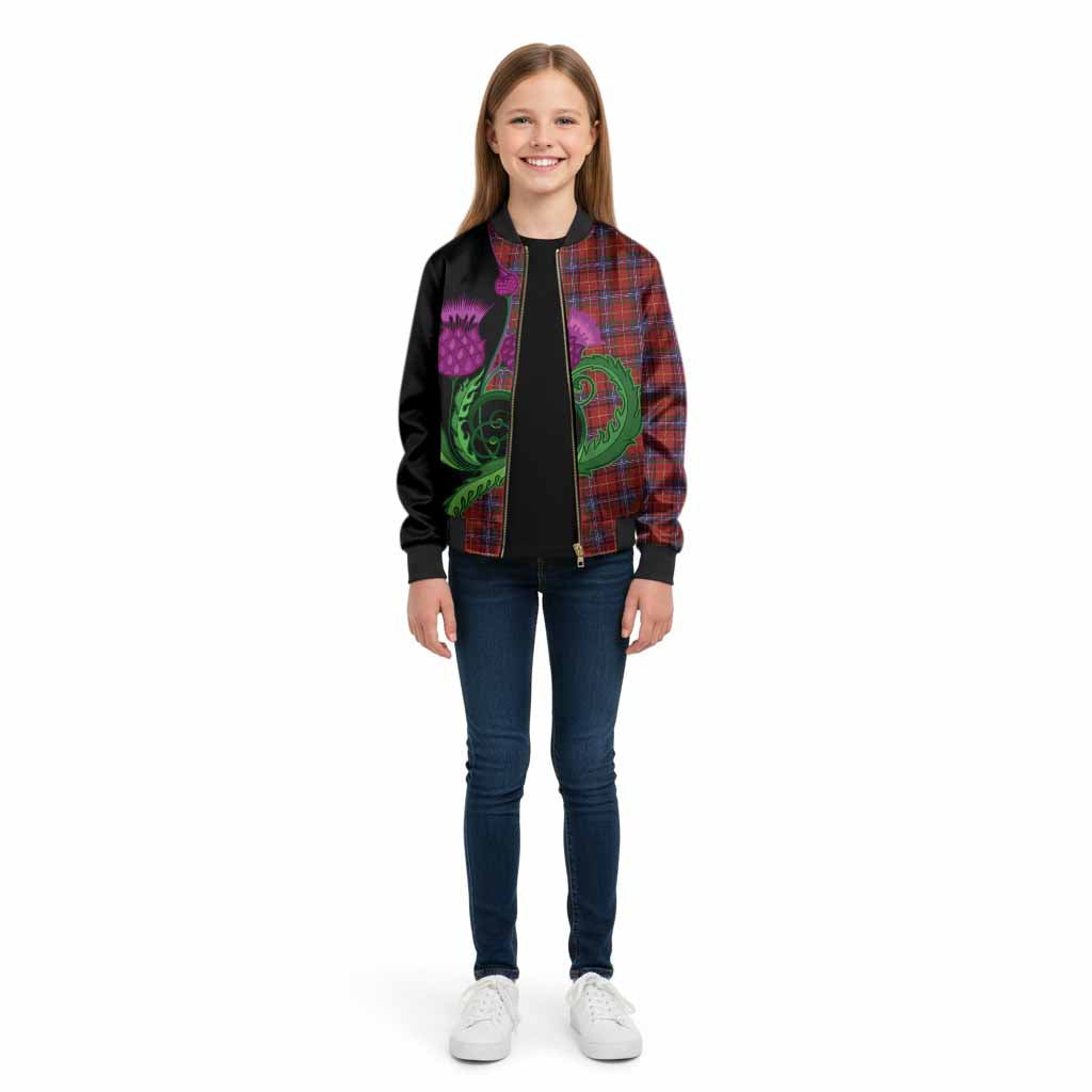 Maynard Tartan Kid Bomber Jacket Traditional Scottish Thistle