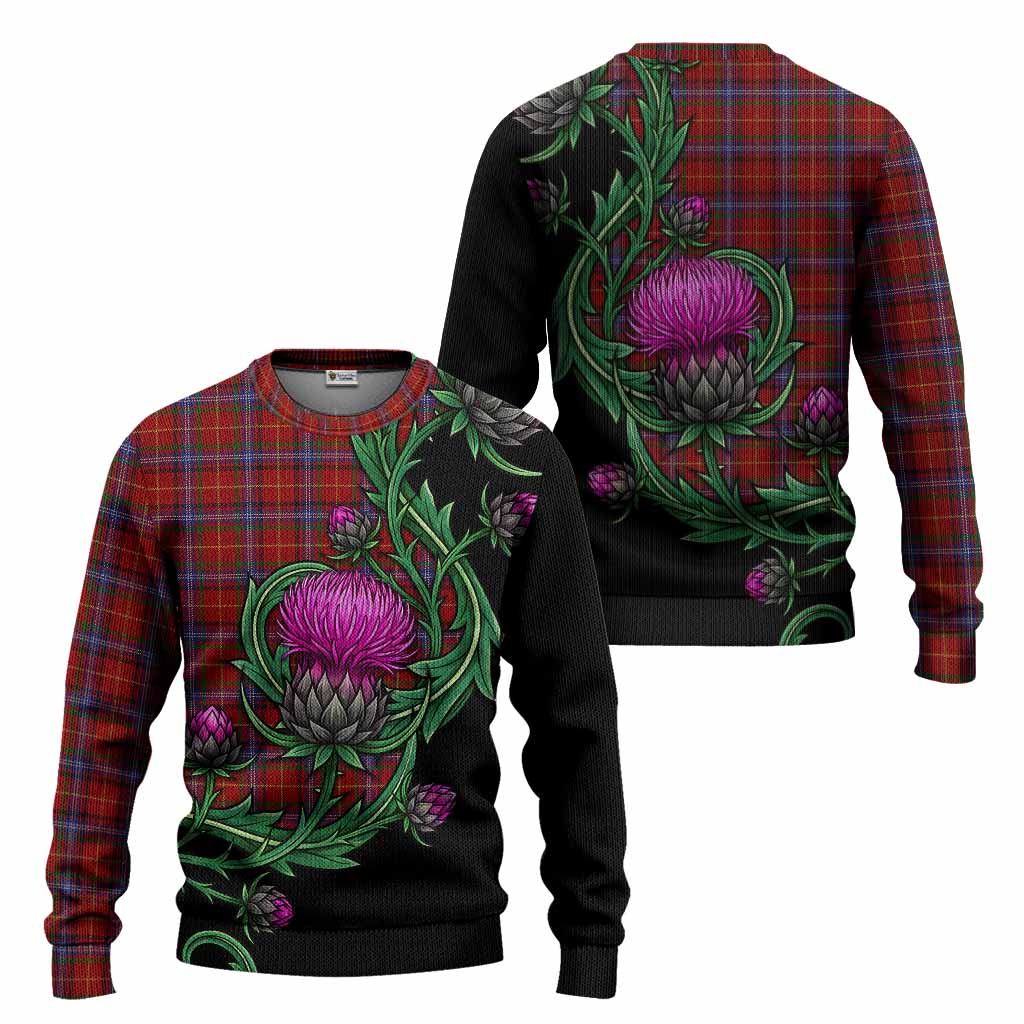Maynard Tartan Knitted Sweater Resilient Scottish Thistle - Tartan Vibes Clothing