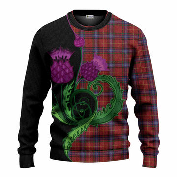 Maynard Tartan Knitted Sweater Traditional Scottish Thistle