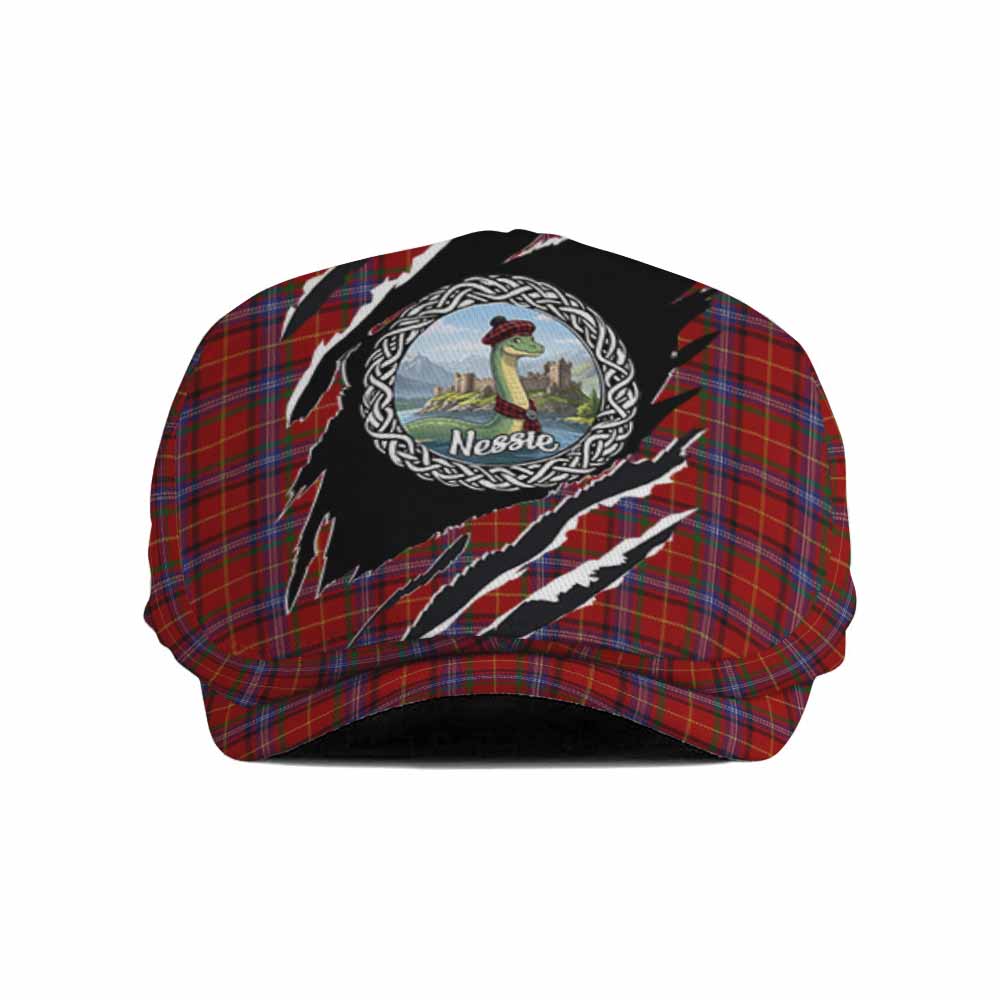 Maynard Tartan Loch Ness Monster Flat Cap, Jeff Cap Celtic Knot Nessie Art