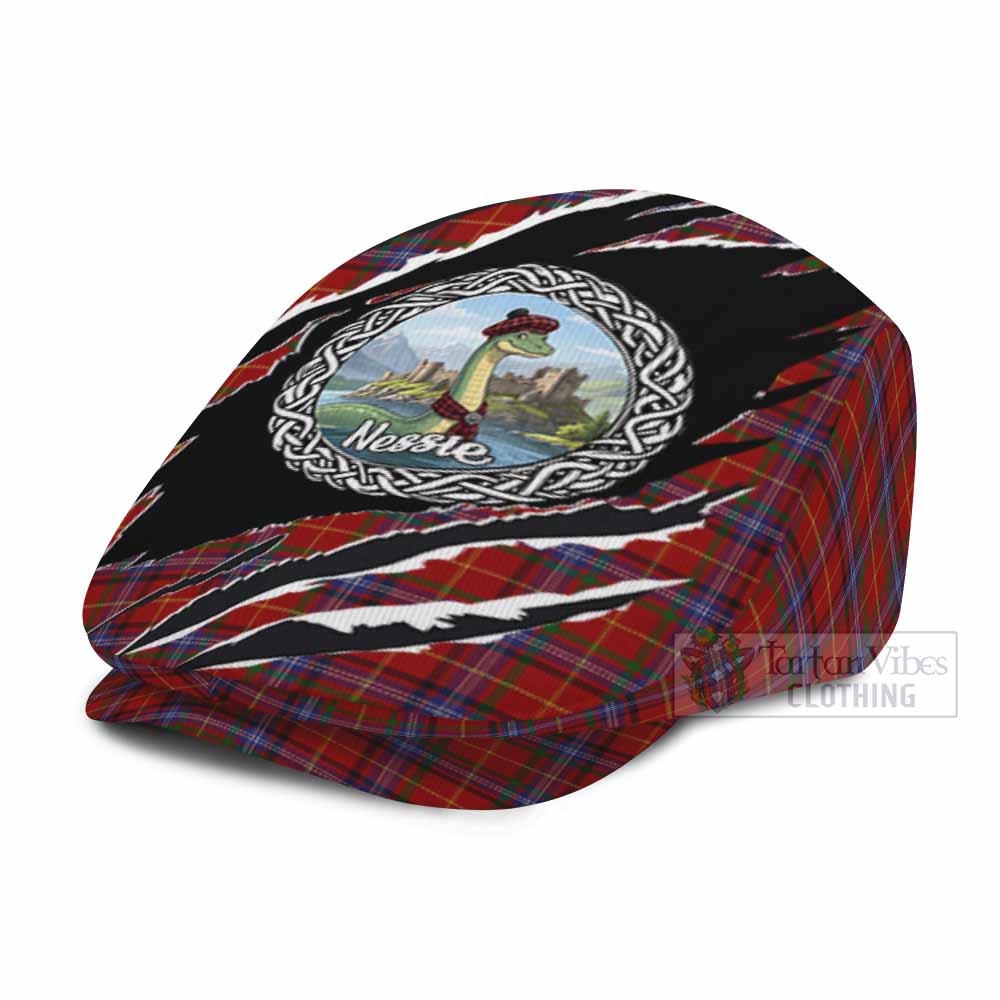 Maynard Tartan Loch Ness Monster Flat Cap, Jeff Cap Celtic Knot Nessie Art