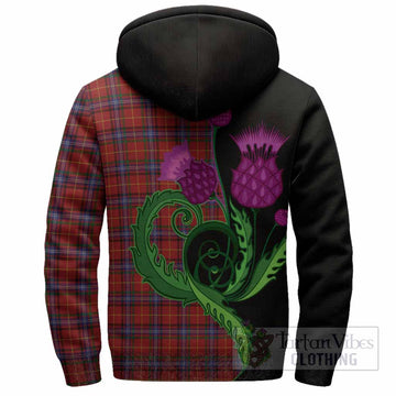 Maynard Tartan Sherpa Hoodie Traditional Scottish Thistle